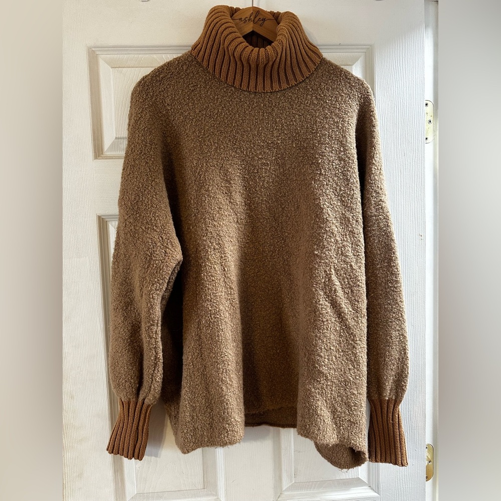 Aerie Offline Cozy Brown Turtleneck Sweater